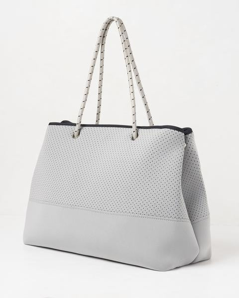 Miz Casa & Co Ivy Neoprene Tote Bag Grey