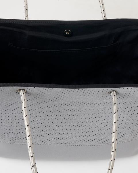 Miz Casa & Co Ivy Neoprene Tote Bag Grey